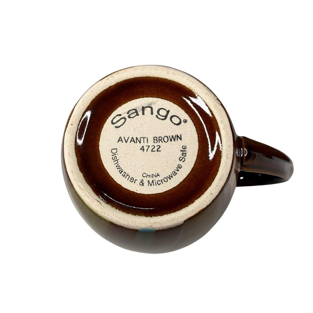 Sango Avanti Brown 4722 Ceramic Coffee Tea Mugs – Set of 4 - Retired Collectible - Picture 4 of 4
